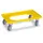 Bakonderwagen 250kg Laadvloer 600x400mm Rubberen Wielen Geel