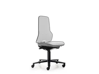 Modulaire draaistoel 450-620mmx470mm voetkruis zwart wielen grijs - 2