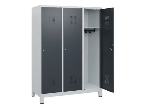 schoollocker,HxBxD 1630x1200x500mm,3vak,vak B 400mm,cil.-slot,voeten