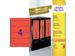 Rugetiket Avery breed 61x192mm zelfklevend rood L4766-20 - 5