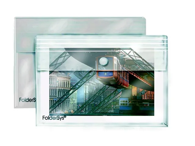enveloptas assorti A4 liggend met stretchplooi en klittenbandsluiting