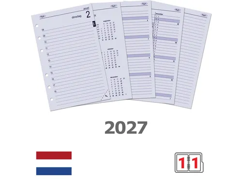 Agendavulling 2027 Kalpa Senior 1dag/1pagina