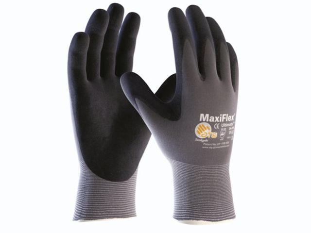 Handschoen Maxiflex Ultimate 34-874 Grijs-zwart Maat 9 | WerkhandschoenOnline.nl