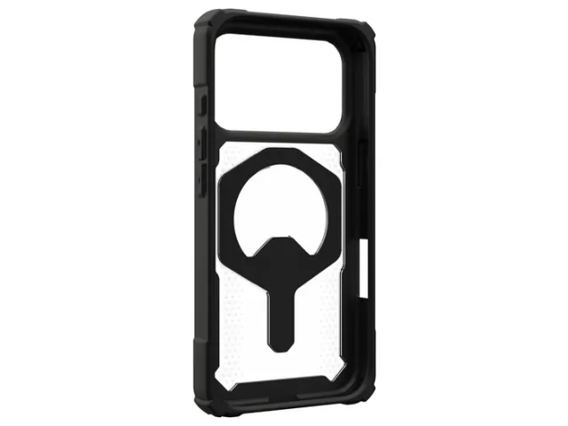 Plasma XTE iPhone 17 Pro Hoesje MagSafe Stand Transparant Zwart