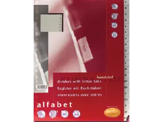 Tabbladen Multo PP A4 23-Gaats 7042020 20-Delig Grijs A-z - 2