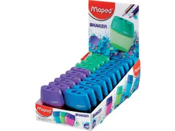 Puntenslijper Maped Shaker 2-gaats display à 20 stuks assorti