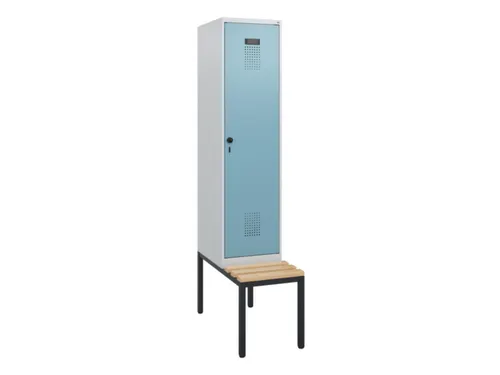 locker met bank,HxBxD 1950x400x815mm,1vak,vak B 400mm,draaigrendel