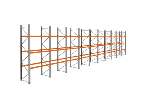 palletstelling,basis+9xaanbouw,HxBxD 3990x19350x1100mm,vakl. 3000kg