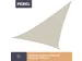 Voile solaire triangulaire 3,6x3,6x3,6m Crème