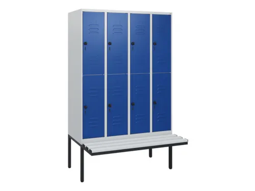 Dubbeldekse dekenkist,HxBxD 1950x1200x815mm,4x2vak.,vak B 300mm