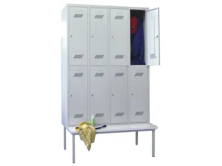 banklocker,dubbeldeks,HxBxD 2150x1200x800mm,RAL7035,front RAL7035 - 1