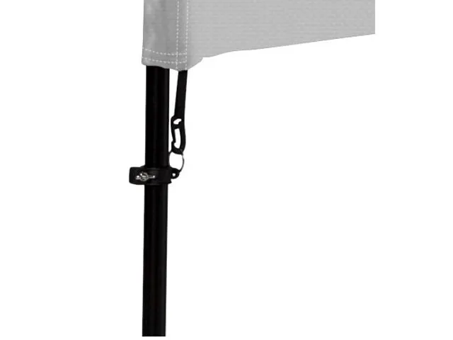 Promotievlag Alu Wind complete set HIER MELDEN Grijs kruisvoet Zwart