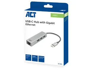 Hub ACT USB-C 3.0 3x USB-A Gigabit ethernet - 2