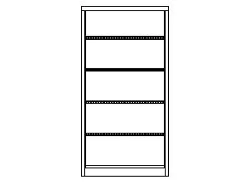 Materiaalkast Staal 1950x1040x630mm Zonder Scheidingswand 4legborden