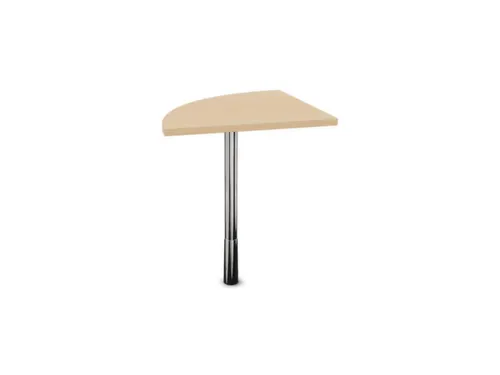 koppelelement voor bureau,90 °,HxBxD 720-840x600x600mm,rond,NE-esdoor