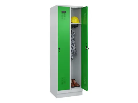 locker,HxBxD 1950x600x500mm,2vak,vak B 300mm,draaigrendel,sokkel