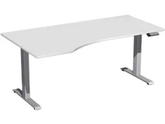 In hoogte verstelbaar bureau in vrije vorm,HxBxD 630-1280x1800x1000mm