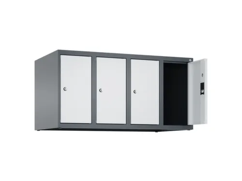 opzetkast,v. locker,4vak.,vak B 250mm,HxBxD 500x1000x500mm,vleugeldeur