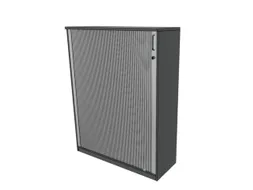 jaloeziedeurkast,HxBxD 1545x1200x445mm,3xhouten vloer,MS-donkergrijs