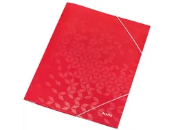 Elastomap Leitz WOW A4 3 kleppen rood