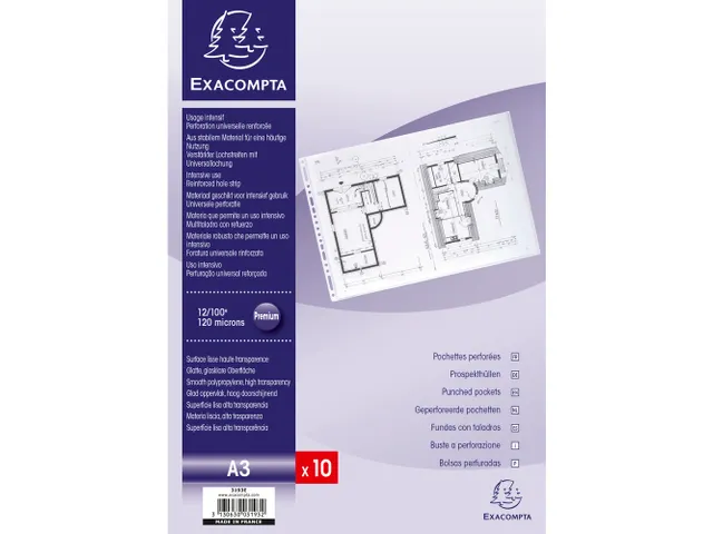 PK10 Geperf.tas PVC A3 horizon. Transp.