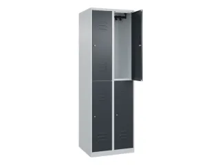 dubbeldekse locker,HxBxD 1850x600x500mm,2x2vak.,vak B 300mm - 2