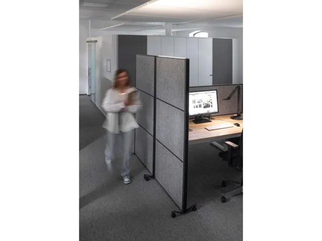 MAULconnecto Scheidingswand Uplight Donkergrijs Akoestisch Antraciet