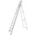 trapladder,eenzijdig,12treden,stand H 2,78m,balk L 3,7m,aluminium