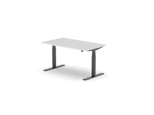 Elektrisch ihv bureau,HxBxD 650-1310x1400x800mm,blad wit