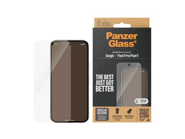 PanzerGlass Screen Protector Google Pixel 9 5G | 9 Pro 5G | Ultra-W