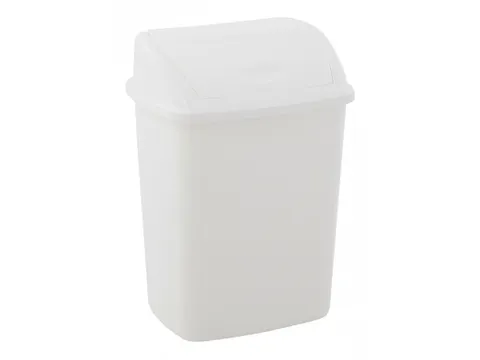 Afvalbak met Swing deksel 15 Liter Wit