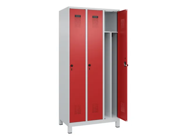 locker voor scheiding van kleding,HxBxD 1950x900x500mm,3vak