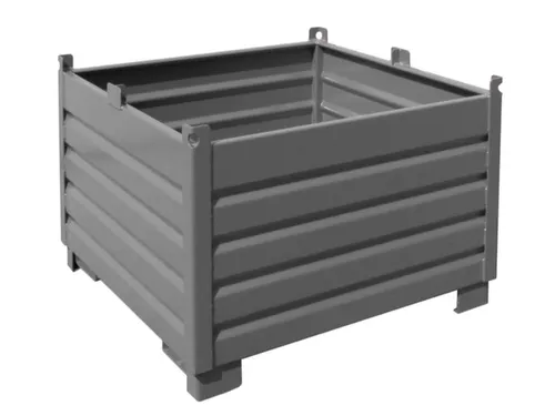 Systeem-Stapelcontainer Grijs 850x1200x1200mm 1000kg Inhoud 1m³