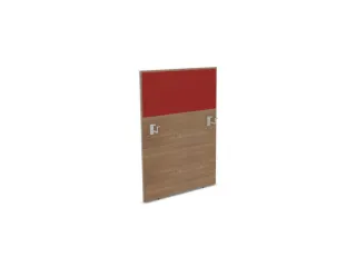 baliepaneel,v. bureau,aanbouw links,B 800mm,NT-cherry,BN4011-rood - 1