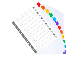 Tabblad Karton 160 Gram A4 + index 12 tabs wit - 3