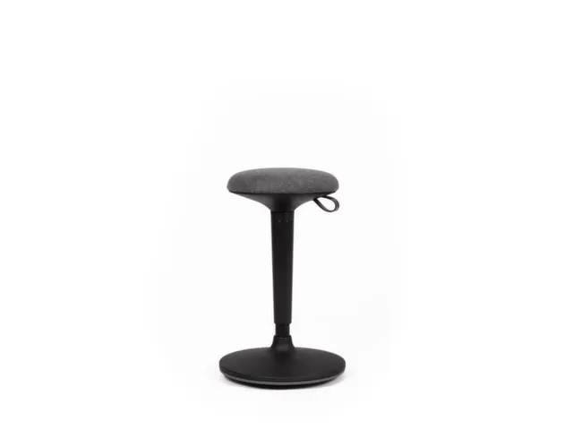 Zit-/Stahulp,Kantelbaar,Ronde Zitting,Zitting Stof Grijs