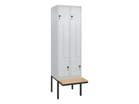Z-garderobekast,HxBxD 2120x600x815mm,2vak,vak B 300mm,draaigrendel