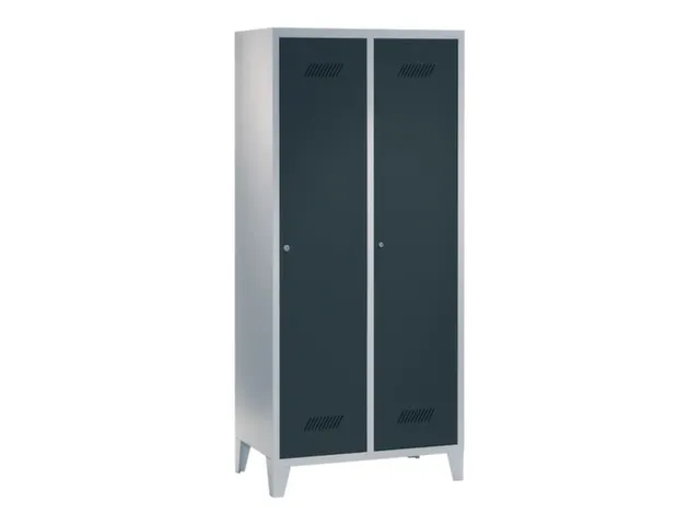 locker,HxBxD 1850x800x500mm,2vak,vak B 400mm,RAL7035,front RAL7016