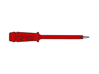 Meetpen Met Elastische Isolatiehuls 4mm Punt IN Roestvrij Staal - Rood - 1