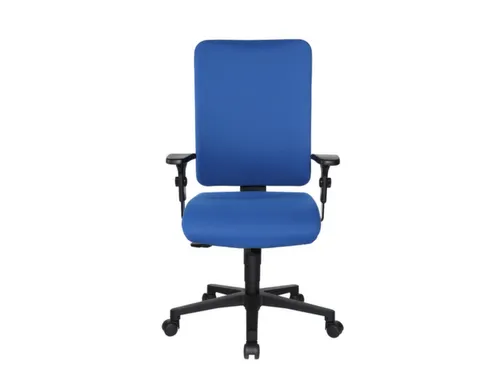 Bureaustoel,Synchroonmech.,M. Armleuningen,Zitting Stof Blauw