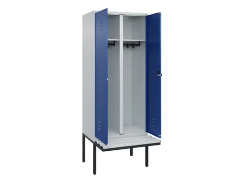 locker voor scheiding van kleding,HxBxD 2120x800x815mm,2vak
