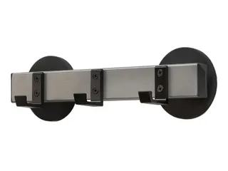 Magnetische wandkapstok 3 haken zwart aluminiumgrijs - 1