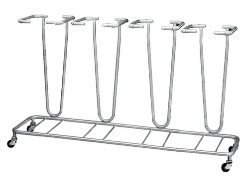 Afvalverzamelaar 4x70 Liter Afvalzakken Rvs Verrijdbaar Ral9003