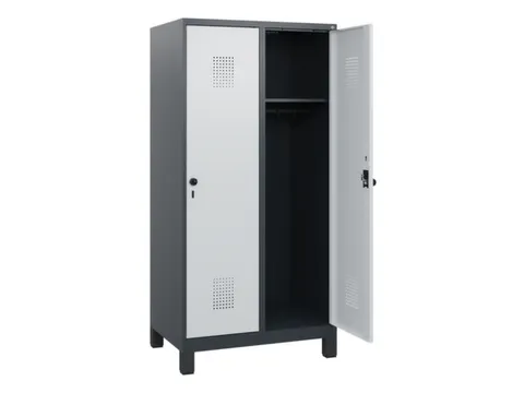 schoollocker,HxBxD 1630x800x500mm,2vak,vak B 400mm,draaigrendel,voeten