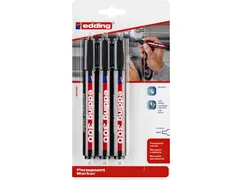 Viltstift edding 300 rond 1.5-3mm blister à 3 stuks zwart