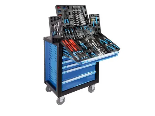 gereedschapswagen,met uitrusting,HxBxD 970x762x460mm
