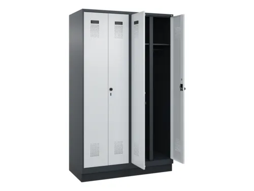 locker voor scheiding van kleding,HxBxD 1950x1200x500mm,4vak