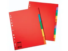 Tabblad A4 12 Tabs Karton 23-R Gekleurde Tabs