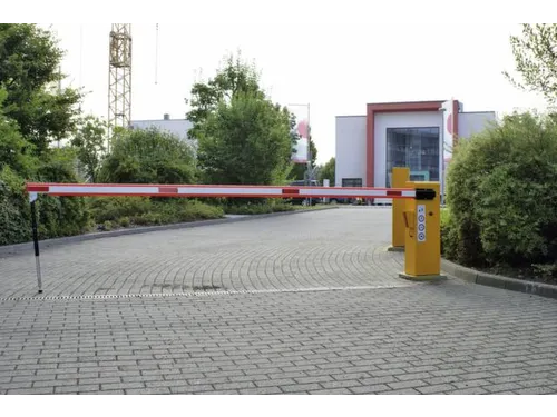 elektrische kast,m. Pendelsteun,lichte B 5m,boom aluminium wit/rood