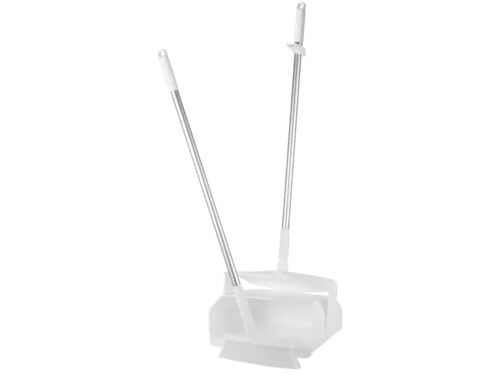 Vikan Hygiene stofblik + veger combinatieset alu steel 840mm Wit